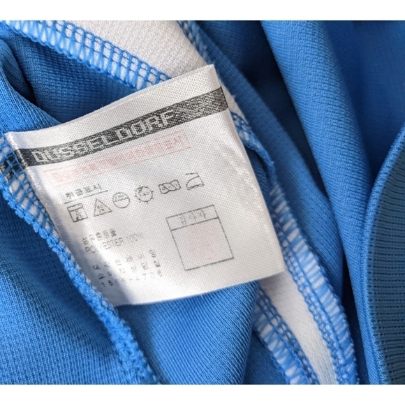 Dusseldorf Blue and White Quarter Zip Pullover Size Small - Picture 7 of 7